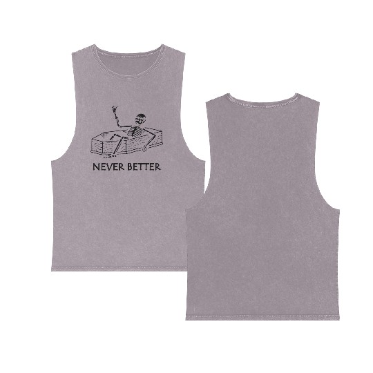 Never Better Skeleton Double Sided Mineral Wash Tank Tops