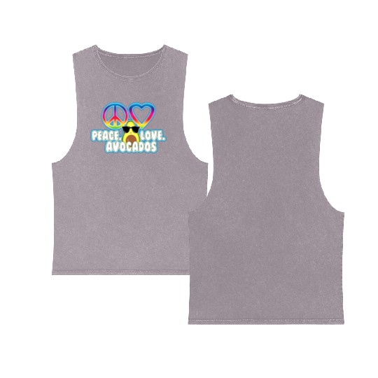 PEACE LOVE AVOCADO Double Sided Mineral Wash Tank Tops