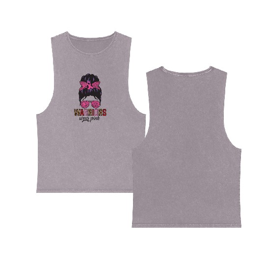 Warriors Wear Pink Double Sided Mineral Wash Tank Tops