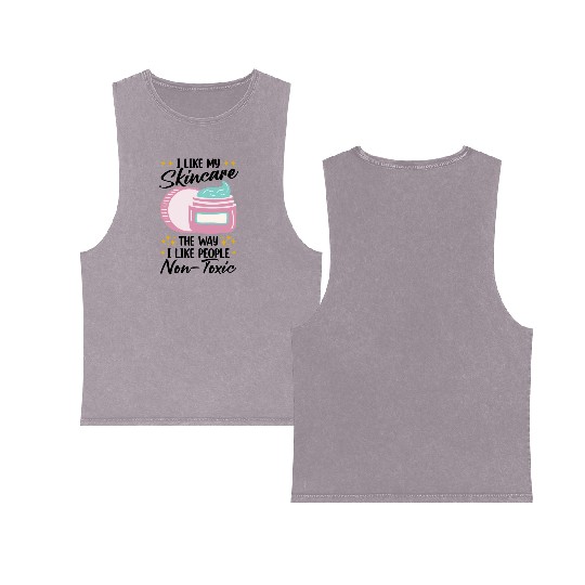 Esthetician Skincare Beauty Dermantologist Skin Double Sided Mineral Wash Tank Tops