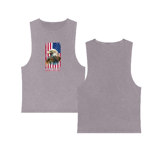 American patriotic symbols of national pride - fla Double Sided Mineral Wash Tank Tops