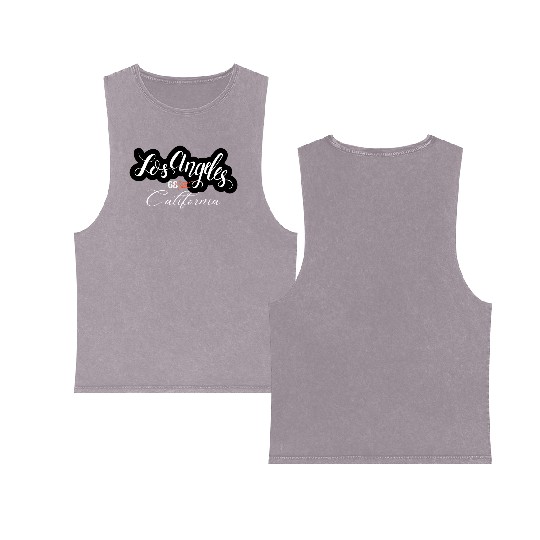 Los Angeles California Double Sided Mineral Wash Tank Tops