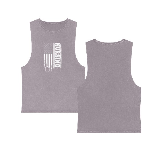 Nursing Hospital Nurse Registered Nurse Nurse US F Double Sided Mineral Wash Tank Tops