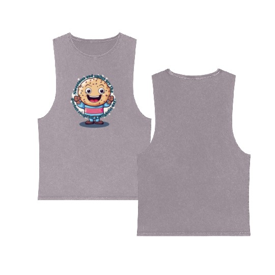 Sweetness And Smiles Double Sided Mineral Wash Tank Tops