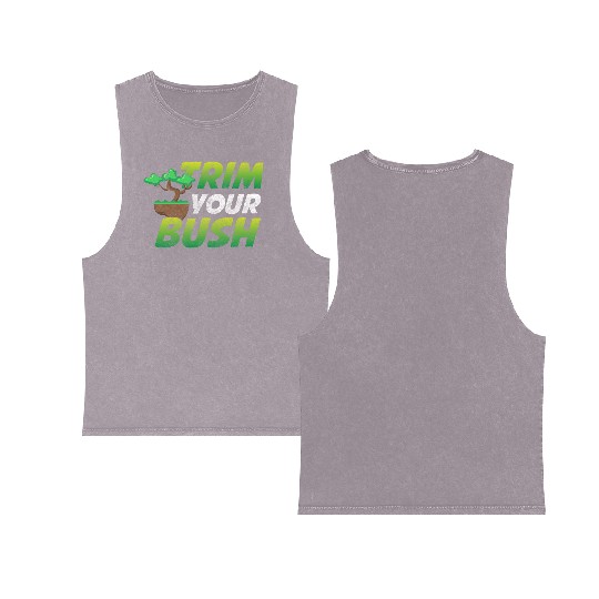 Bonsai Tree Asia Relaxation Plant Double Sided Mineral Wash Tank Tops