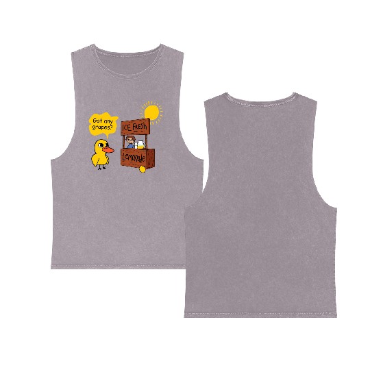 Duck song Got Any Grapes lemonade day hot Double Sided Mineral Wash Tank Tops