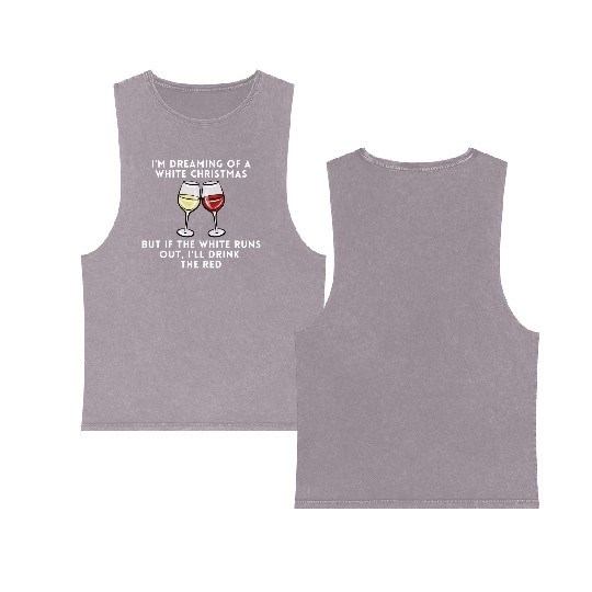 Dreaming of a white christmas - or maybe red Double Sided Mineral Wash Tank Tops