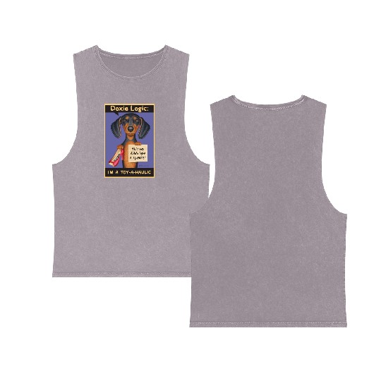 Dachshund Logic Double Sided Mineral Wash Tank Tops