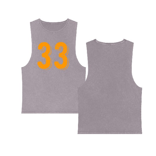 33 Number Vintage Hey Arnold Double Sided Mineral Wash Tank Tops