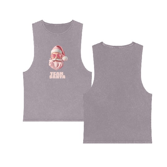 Team Santa Double Sided Mineral Wash Tank Tops