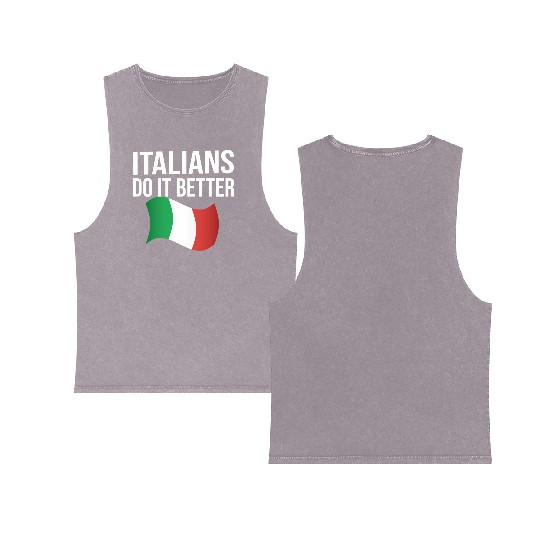 Italians do it better Double Sided Mineral Wash Tank Tops