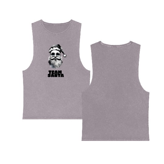 Team Santa Double Sided Mineral Wash Tank Tops