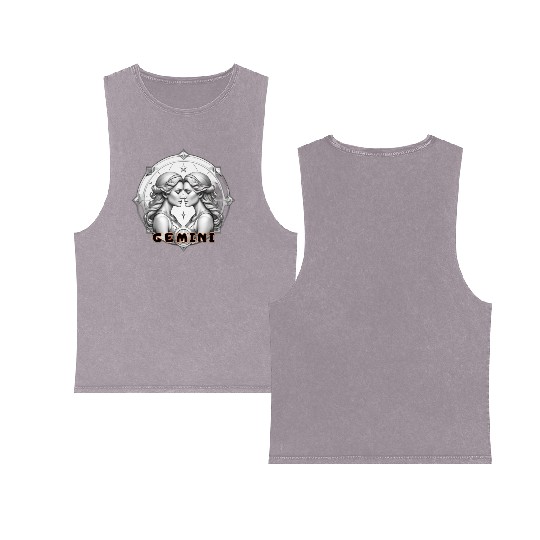 Gemini Horoscope Double Sided Mineral Wash Tank Tops