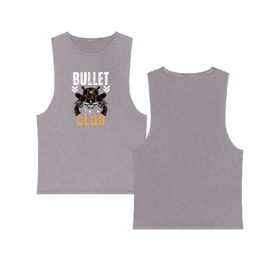 Skeleton Arsenal Bullet Club Commando Double Sided Mineral Wash Tank Tops Double Sided Mineral Wash Tank Tops