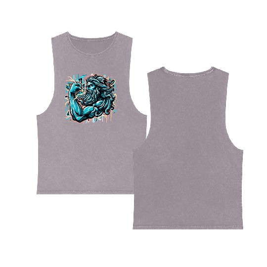 Zeus Lightning King Double Sided Mineral Wash Tank Tops