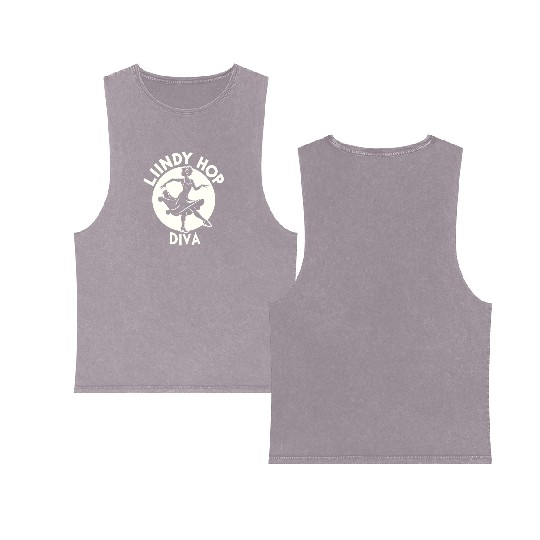 Lindy Hop Dancer Embraces Swing Dance Moves in Double Sided Mineral Wash Tank Tops