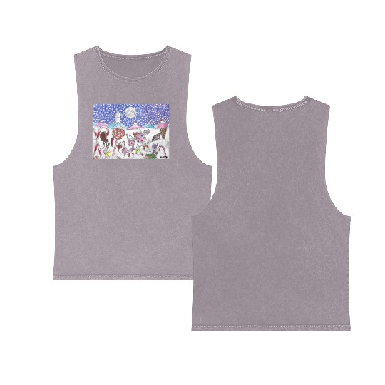 The Nutcracker Christmas Candy Land Double Sided Mineral Wash Tank Tops