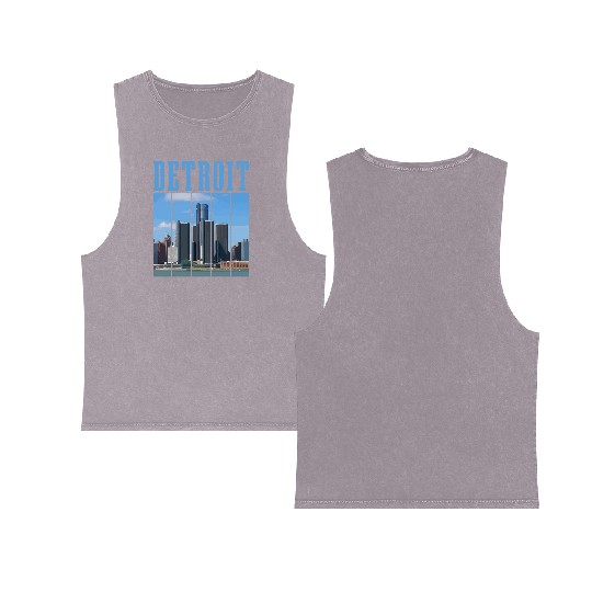 Detroit Michigan Motor City USA Double Sided Mineral Wash Tank Tops