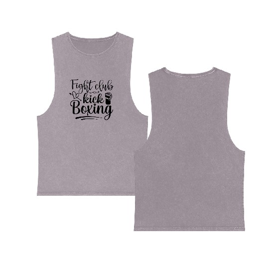 Fight club kickboxing, Boxing, Fighter, MMA, Boxer Double Sided Mineral Wash Tank Tops