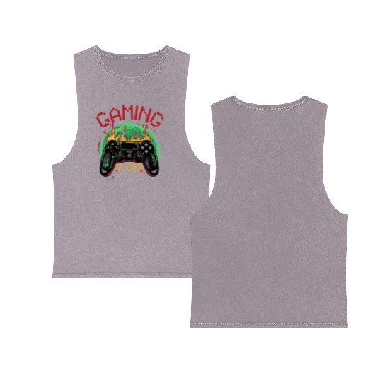 Gaming Is Life Double Sided Mineral Wash Tank Tops