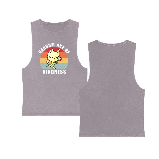 Random Axe of kindness Double Sided Mineral Wash Tank Tops