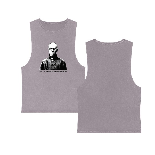 Saint Maximilian Maria Kolbe Double Sided Mineral Wash Tank Tops