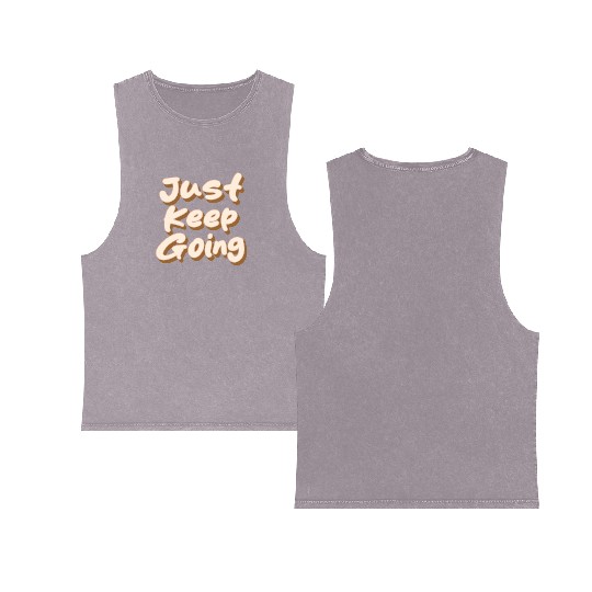 just keep going Double Sided Mineral Wash Tank Tops