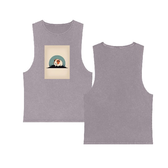Guinea Pig 4 - Japanese Retro Art Double Sided Mineral Wash Tank Tops