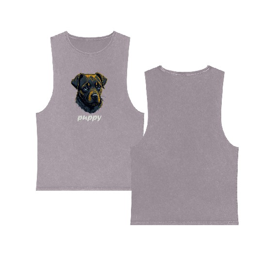 sad dog Double Sided Mineral Wash Tank Tops