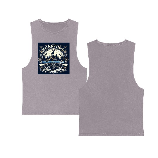 Deer hunting Double Sided Mineral Wash Tank Tops