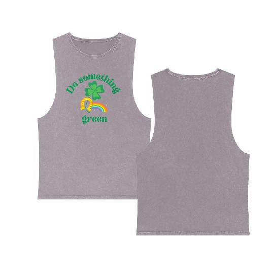 Do something green rainbow Double Sided Mineral Wash Tank Tops