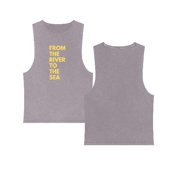 from the river to the sea Double Sided Mineral Wash Tank Tops