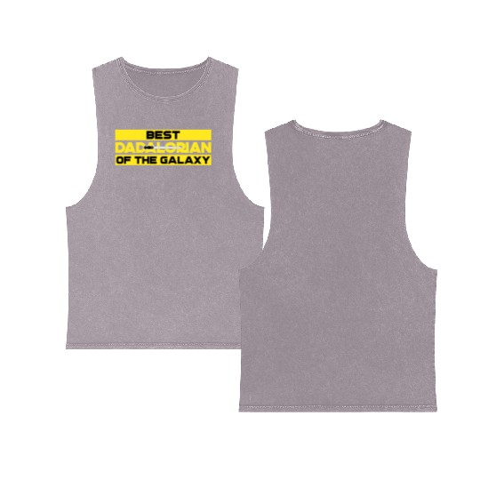 best dadalorian of the galaxy Double Sided Mineral Wash Tank Tops