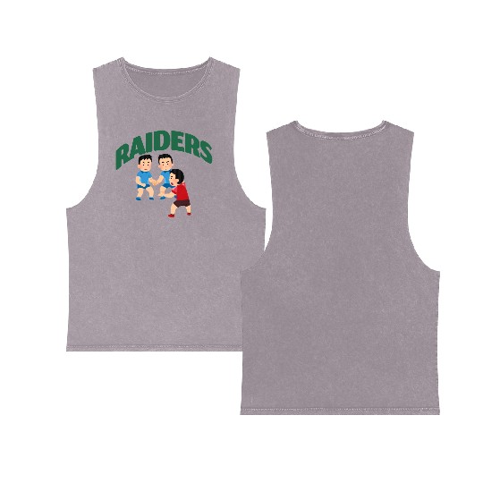 Raiders Double Sided Mineral Wash Tank Tops