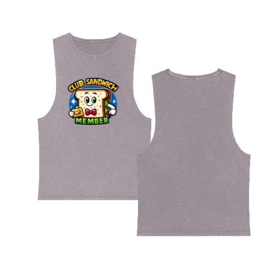 The Club Sandwich Member Double Sided Mineral Wash Tank Tops