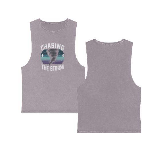 Tornado Chasing Adventures: Embrace Nature's Fury Double Sided Mineral Wash Tank Tops