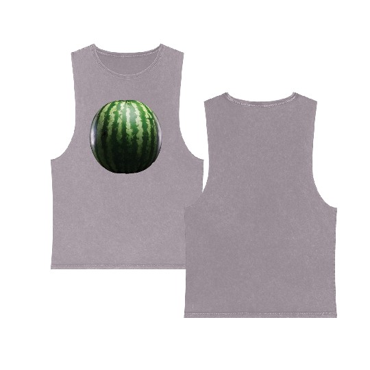 Watermelon Realistic Double Sided Mineral Wash Tank Tops