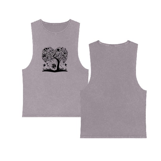 Joyful Celebrations for Friendship Day Double Sided Mineral Wash Tank Tops