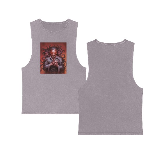 Halloween Night, Trick or Treat, Fright Night Double Sided Mineral Wash Tank Tops