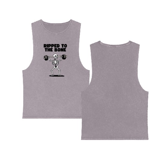 Ripped to the Bone Double Sided Mineral Wash Tank Tops