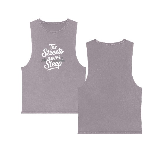 Mobster Gangster Mafia Organized Crime Boss Double Sided Mineral Wash Tank Tops