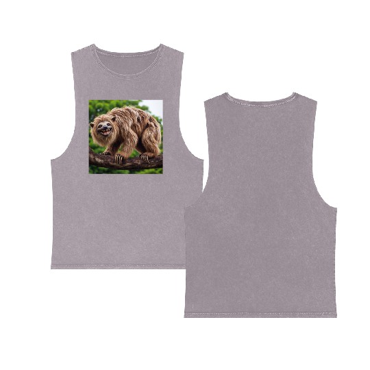 The hyena-sloth Double Sided Mineral Wash Tank Tops