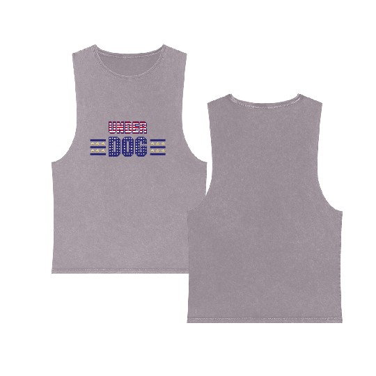 Kamala Harris UnderDog 2024 Presidential Election Double Sided Mineral Wash Tank Tops