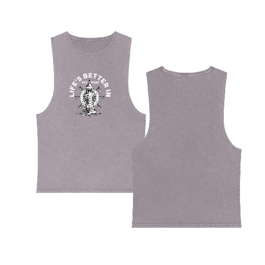 Florida Sailing LIFE'S BETTER IN KEY-WEST Double Sided Mineral Wash Tank Tops