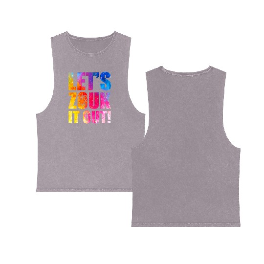 Zouk Dance Festival Design for Zouk Dancer Double Sided Mineral Wash Tank Tops