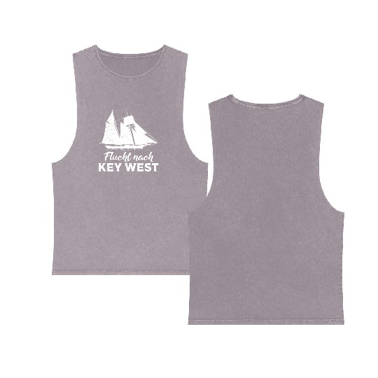Florida ESCAPE TO KEY-WEST Sailing Florida Double Sided Mineral Wash Tank Tops