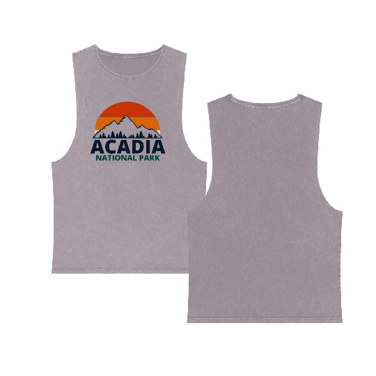 Acadia National Park Double Sided Mineral Wash Tank Tops