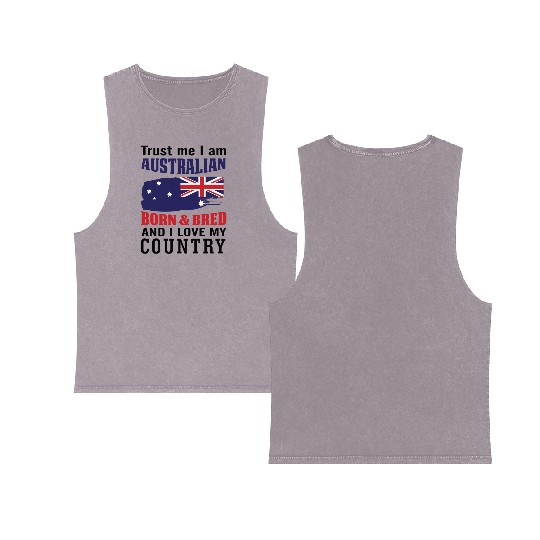Trust Me I Am Australian Double Sided Mineral Wash Tank Tops