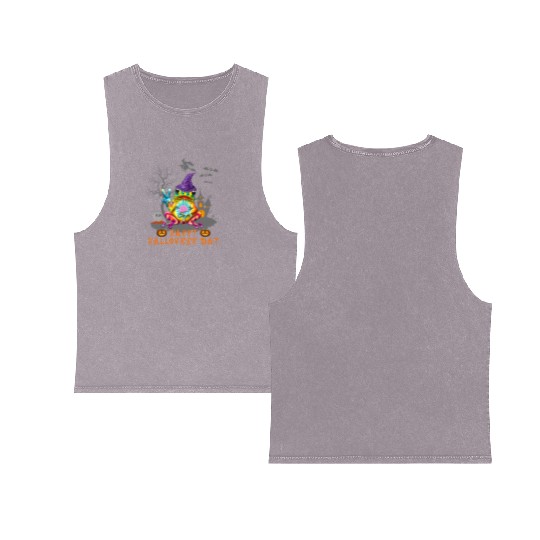 Pumpkin Frog costume on Frog Halloween Double Sided Mineral Wash Tank Tops