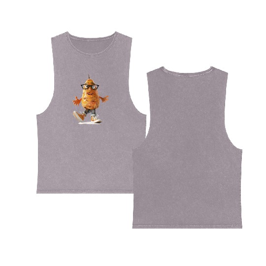 Sweet Potato Double Sided Mineral Wash Tank Tops